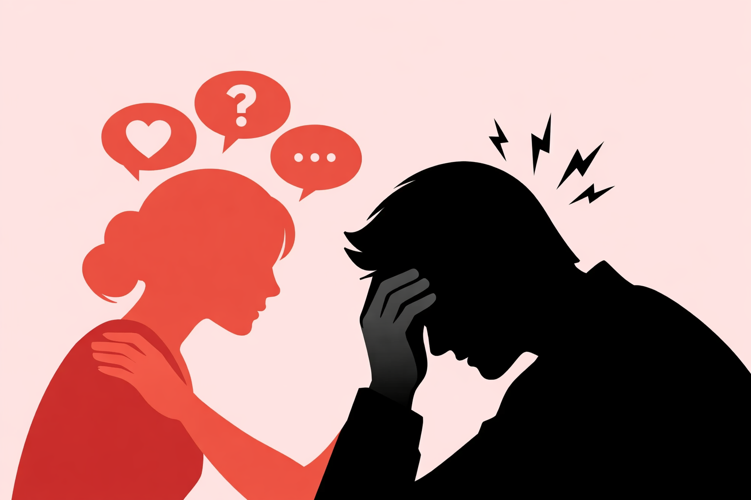 Ilustrasi Laki-laki Insecure dalam Hubungan Romantis